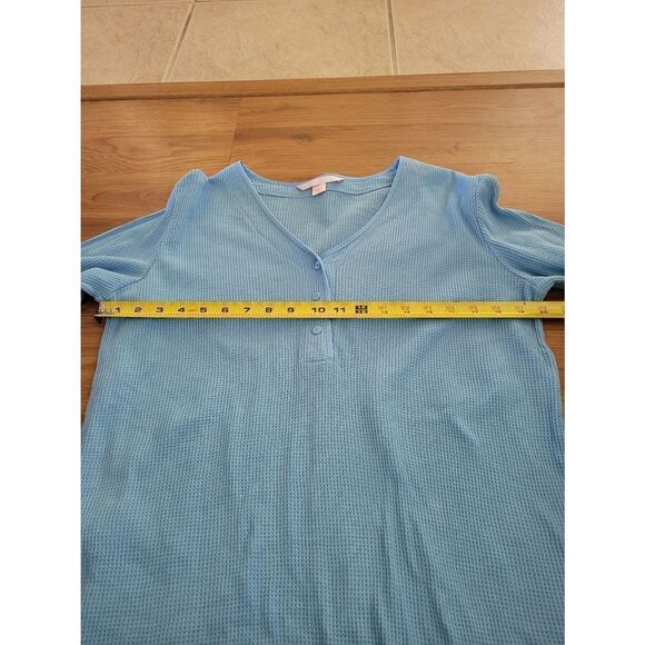 Victoria's Secret Waffle Knit Nightie/Sleep Shirt Blue Size Small - Picture 4 of 6
